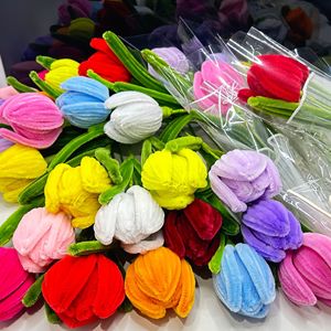 Ramo de Boda Hecho a Mano con Varillas Decorativas, Rosas, Girasoles y Tulipanes, Accesorios para Regalo Individual, Venta al Por Mayor - Product Image 5