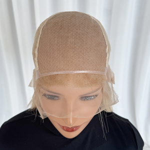 Russian Human Hair <b>Wig</b> <b>Blonde</b> Balayage Invisible Lace Hairline Silk Top Weft Medical <b>Wig</b> Wholesale Factory Ready to Ship - Product Image 2