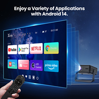 Projecteur portable Xnano 1080P Android 14 WiFi6 BT5.4 avec lumière RVB colorée, autofocus, correction automatique de la distorsion trapézoïdale, home cinéma OEM