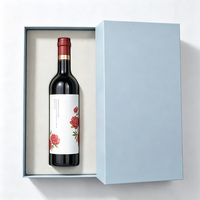 Caja de Regalo de Vino Tinto de Lujo con Logotipo Personalizado Premium, Plegable, Magnética, Rígida, para Dos Botellas, Reciclable, con Estampado en Caliente, Papel Mate Artístico