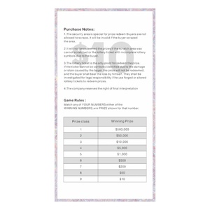 Boletos de Lotería de Alta Seguridad con Impresión Digital de Datos Variables, Tarjetas de Lotería Rasca y Gana - Product Image 3
