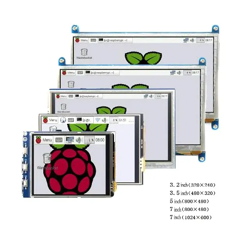 라즈베리 파이 3.2/3.5/5/7 인치 터치 LCD 디스플레이 모듈 지원 라즈베리 파이 2/3 B + 1