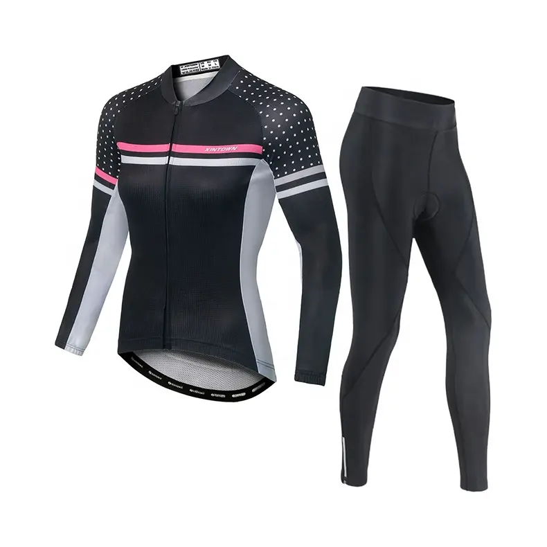 Оптовая продажа, компрессионная черная велосипедная одежда, женская простая одежда для электровелосипеда, модная весенняя Джерси для велоспорта