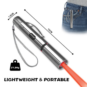 Custom Logo USB Rechargeable Pet Interactive Toys Mini Dog LED Laser Light Indoor Kitten Laser <strong>Pointer</strong> Interact Cat Toy - Product Image 3