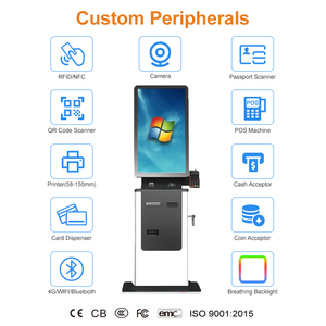 Borne <span class=keywords><strong>de</strong></span> paiement en espèces Crtly avec carte Cashcard, paiement espèces vers carte, enregistrement d'hôtel, scanner <span class=keywords><strong>de</strong></span> passeport, kiosque <span class=keywords><strong>de</strong></span> paiement - Product Image 2