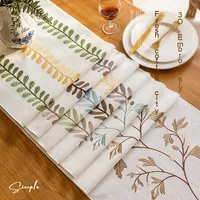 Nappe carrée en coton lin décorative pour la maison meuble TV serviettes en tissu café accessoires de chemin de table imprimé vente en gros