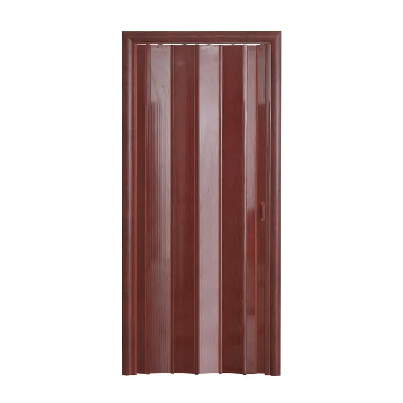 Pintu Harmonika Tangan Lipat PVC Warna Ceri Tahan Lama dan Mudah Dipasang