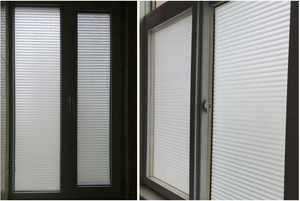 Film de protection pour vitres en verre dépoli, fabricant de film de protection pour vitres en verre dépoli, surface mate et mini-rideau vénitien plus bande horizontale, protection de la vie privée - Product Image 5