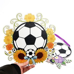 Letrero Decorativo de Madera con Diseño de Balón de Fútbol de la Copa Mundial, Corte Láser, para Colgar en la Pared, Regalo para Aficionados al Fútbol A B - Product Image 3