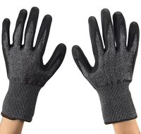 ANSI A5 A6 A8 A9 niveau anti-coupure élevé de calibre 18 gants de protection enduits de nitrile pour le travail de sécurité, résistants aux coupures
