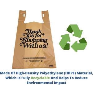 Bolsa de Plástico para Camisetas con Impresión en Negrita 'Gracias', Biodegradable, Resistente, Fácil de Abrir, Personalizable, para Comercios Minoristas y Supermercados - Product Image 2