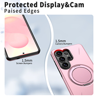 360 °   Funda Giratoria con Soporte para Teléfono Samsung S26 Ultra S25 FE S24 Plus S23 A05 A16 A17 A26 A27, Magnética y Anti-Caídas