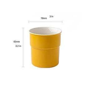 Mug à café en céramique mate minimaliste empilable à paroi simple Tasse à thé pour la maison et le bureau - Product Image 2