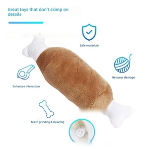 Plush Squeaky Dog Toy Gift Set 70 Design Fox <strong>Raccoon</strong> Squirrel Puppy Chew Teeth Cleaning 25g - Product Image 6