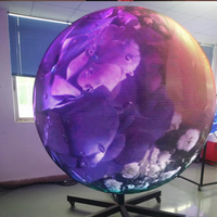 Pantalla LED Flexible a Color P2 para Interiores, Pantallas LED Esféricas Curvas a Todo Color para Pared, para Publicidad en Eventos Comerciales Móviles