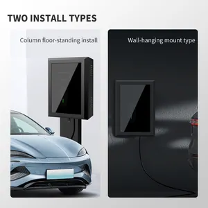 Hot sale black floor-mounted electric car charging stations ev charger stand metal enclosure box