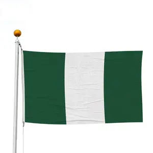 Bandiera della Nigeria a doppia cucitura 3X5 piedi-bandiere nazionali nigeriane in poliestere con occhielli in ottone 3X5 Ft