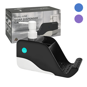 Dispenser per sapone di plastica a tema balena pompa manuale, portaspugna e vassoio di scolamento per lavello da cucina sapone l - Product Image 1