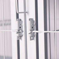 Cage d'élevage pour animaux de compagnie en fil d'acier tubulaire carré, 6 portes, 3 étages, pour chats et chiens, idéale pour petits animaux - Vernis nano de cuisson, vente chaude
