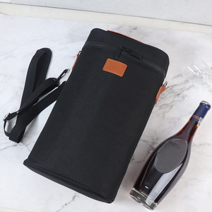 2 Bottle Wine Carrier Bag Tote Insulated Champagne Tote Bag Gift Picnic Wine Cooler Bag - Product Image 4