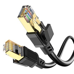 Cat 6 Ethernet <b>Cable</b> Black <b>RJ45</b> Connector Copper Stranded 8-Conductor High Speed Network Patch Cord - Product Image 2