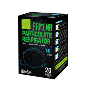 หน้ากากครึ่งหน้าแบบใช้แล้วทิ้งบรรจุในกล่อง6111ได้รับการรับรอง CE FFP1ปกป้องอนุภาคน้ำมันในลมหายใจตลับปราศจากควัน - Product Image 5