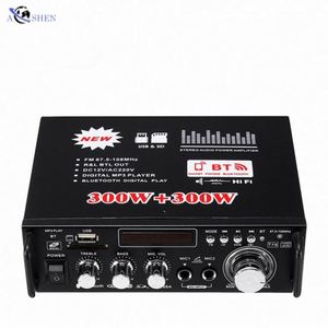 เครื่องขยายเสียงรถยนต์แบบพกพา 2*80W เครื่องเสียงสเตอริโอ กำลังขับสำหรับโฮมเธียเตอร์ แอมพลิฟายเออร์ขนาดเล็ก พร้อมบลูทูธ - Product Image 4