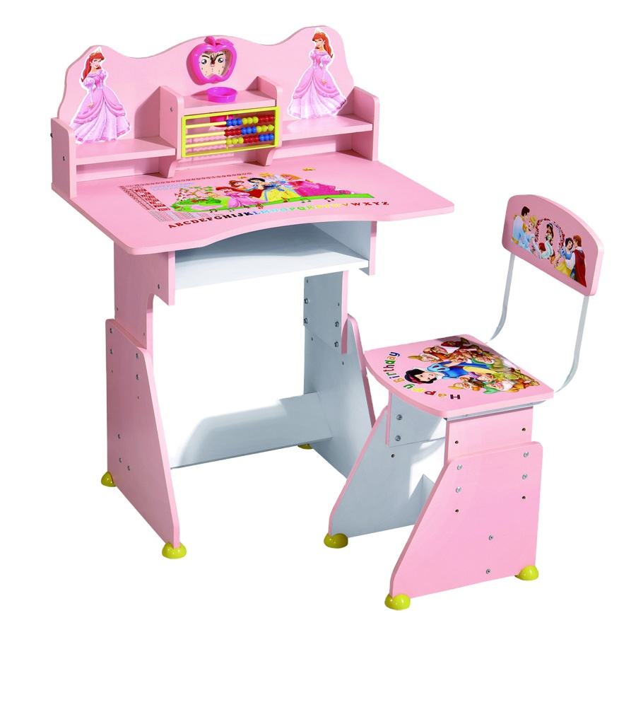 Modern Blue Pink Kids' Desk Chair Set Height Adjustable School