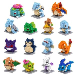 19 styles de blocs de construction en plastique ABS de 7,5 cm, série Pokémon, briques nano éducatives, ensemble de blocs de construction DIY, jouets BX - Product Image 2