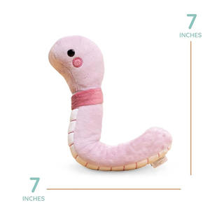 J860 Peluche <span class=keywords><strong>de</strong></span> Gusano Rosa Ultra Premium Ecológico con Costuras Reforzadas, Suave al Tacto, Regalo <span class=keywords><strong>de</strong></span> Cumpleaños para Bebés - Product Image 3