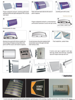 Signalétique d'orientation extérieure et intérieure, profilé en aluminium, signalétique incurvée, matériau en aluminium, support de signalétique incurvée