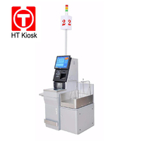 Kiosque de libre-service pour supermarché de 21,5 pouces avec lecteur de codes-barres, écran tactile, SDK intégré, sur pied, système d'exploitation Android/Windows