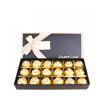 Boîte d'emballage de chocolat de truffe noire personnalisée