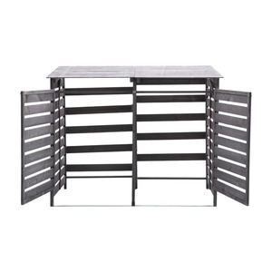 2 Contenitori di Stoccaggio <span class=keywords><strong>in</strong></span> <span class=keywords><strong>Legno</strong></span> per Esterni da 240L, Bidone per Riciclaggio Ecologico con Coperchio - Product Image 5