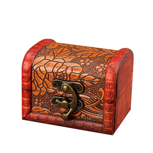 Holesale-joyero antiguo promocional hecho a mano, Cofre del Tesoro, caja <span class=keywords><strong>de</strong></span> <span class=keywords><strong>madera</strong></span> pequeña - Product Image 1