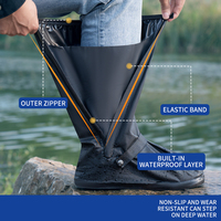 Couvre-Chaussures de Pluie en PVC Légers et Portables avec Semelle Antidérapante Souples, Respirants et Imperméables pour Jours de Pluie