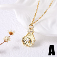 Ocean Series Pendentif Colliers 18k Plaqué Or Étoile De Mer Shell Hippocampe avec Perle En Gros Mer Bijoux Cadeaux