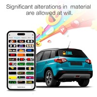 Pantalla LED para la Parte Trasera del Automóvil LOY, Letrero LED con Ojos de Diablo Desplazables, Flexible para el Parabrisas de Camiones de Diferentes Tamaños