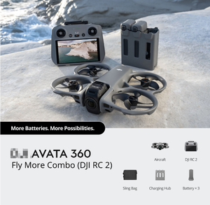 Avata 360 Fly More Combo (RC 2) 8K 360 °   โดรน FPV พร้อมรีโมทคอนโทรล RC 2 ตัว แบตเตอรี่ 3 ก้อน ระบบส่งสัญญาณ O4/ มอบประสบการณ์การบินที่สมจริง - Product Image 2