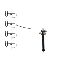 Antennes UHF 400-470 MHz à 4 dipôles, câble LMR400 de 2 m, répartiteur de puissance 1 à 4 voies Yagi N-Mâle, connecteur N-Femelle, station de base, gain 15 dBi