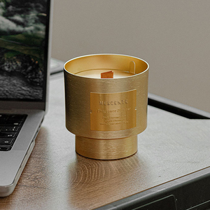 Mescente grand pot rond créatif de marque privée de luxe bougie parfumée à mèche en bois, bougie <span class=keywords><strong>woodwick</strong></span> - Product Image 3