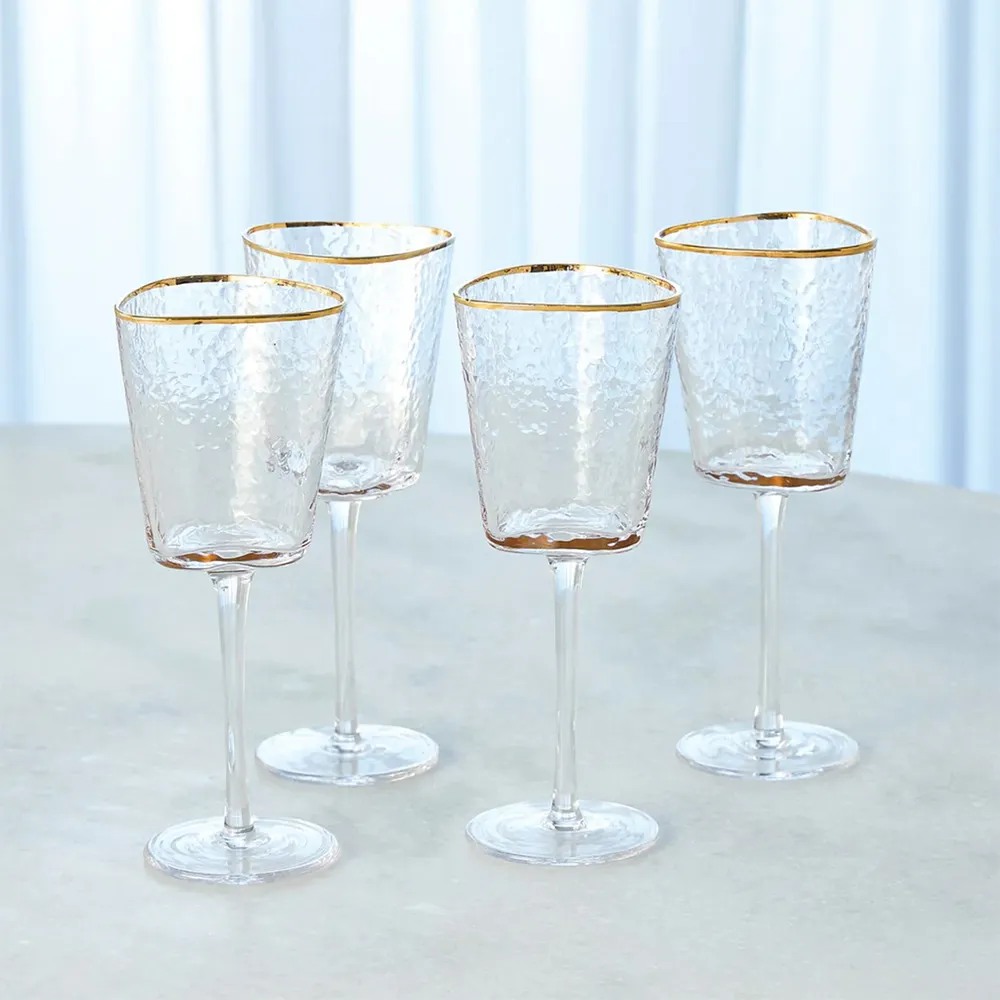 Calice unico con bordo dorato bicchiere da champagne bicchiere da vino a stelo lungo