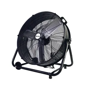 Ventilador industrial grande de alta velocidade de 24 polegadas, tambor de metal grande de 3 velocidades para armazém e oficina de fábrica industrial