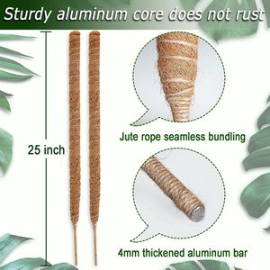 120cm Bendable Eco-Friendly Coir Moss <b>Pole</b> Plant Support Minimalist Home <b>Garden</b> Indoor Climbing Plants <b>for</b> Monstera Pothos - Product Image 2