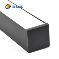 Profilé en aluminium noir double couche 35 mm pour LED avec diffuseur opale et couvercle de lampe micro-prismatique