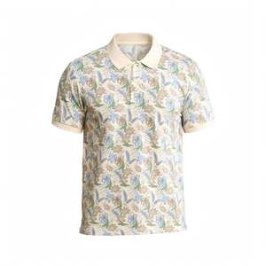 Camisas Polo de Hombre 100% Algodón Tejido, Elegantes, con Cuello Camisero, Estampadas, de Manga Corta, para Uso Casual. - Product Image 1