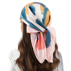1026B <span class=keywords><strong>Sciarpe</strong></span> <span class=keywords><strong>in</strong></span> Raso di Lusso Foulard 26,77 Pollici Sciarpa Setosa Designer Stampa Logo Personalizzato Elastici per Capelli Sciarpa di <span class=keywords><strong>Seta</strong></span> da Donna Elegante - Product Image 6