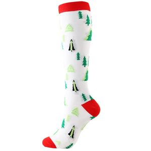 Calcetines Navideños Hasta la Rodilla <span class=keywords><strong>para</strong></span> Mujer, Calcetines con Diseño de Reno y Árbol, Regalo Navideño Popular - Product Image 4