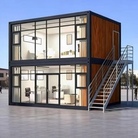 Casas Prefabricadas de Lujo, Casa Contenedor Modular, Diseño Moderno, Villa Prefabricada con Ventanas Grandes