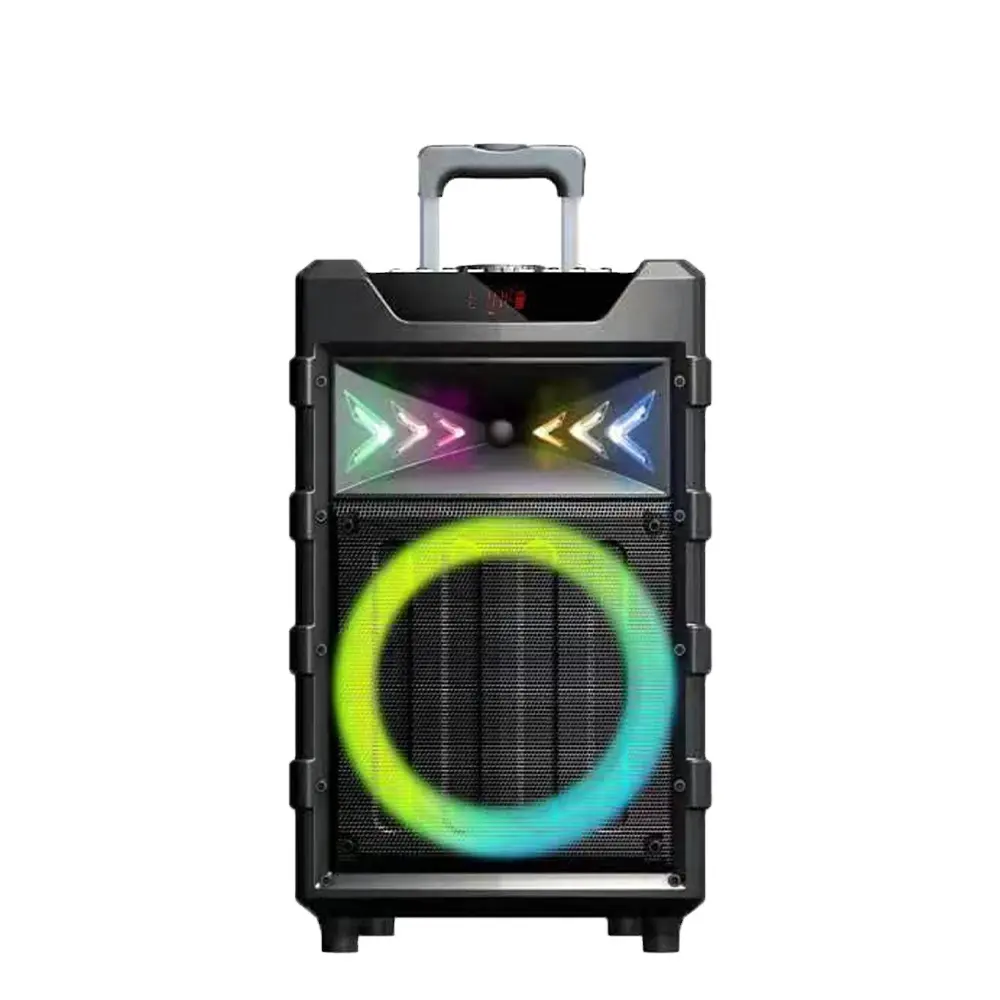 Rechargeable portable dj speakers 12 inch speaker with microphone